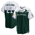 Jamed C.Rockies #21 Kyle Freeland Player Green City Connect Home Game Stitched Jerseys