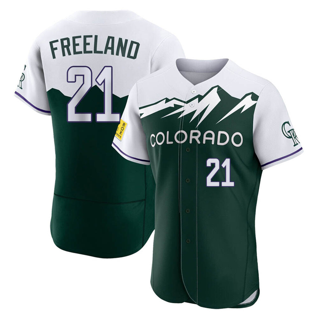 Jamed C.Rockies #21 Kyle Freeland Player Green City Connect Limited Elite Home Stitched Jerseys