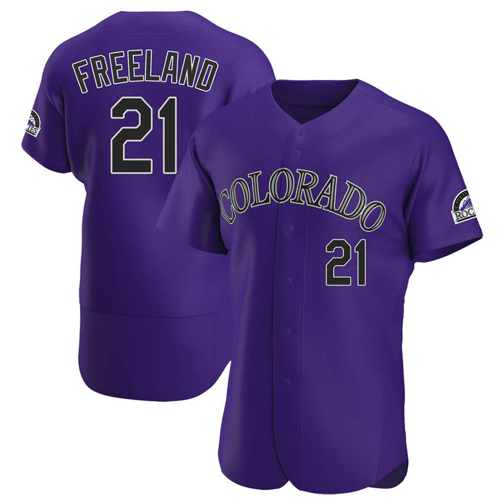 Jamed C.Rockies #21 Kyle Freeland Player Purple Limited Elite Home Stitched Jerseys