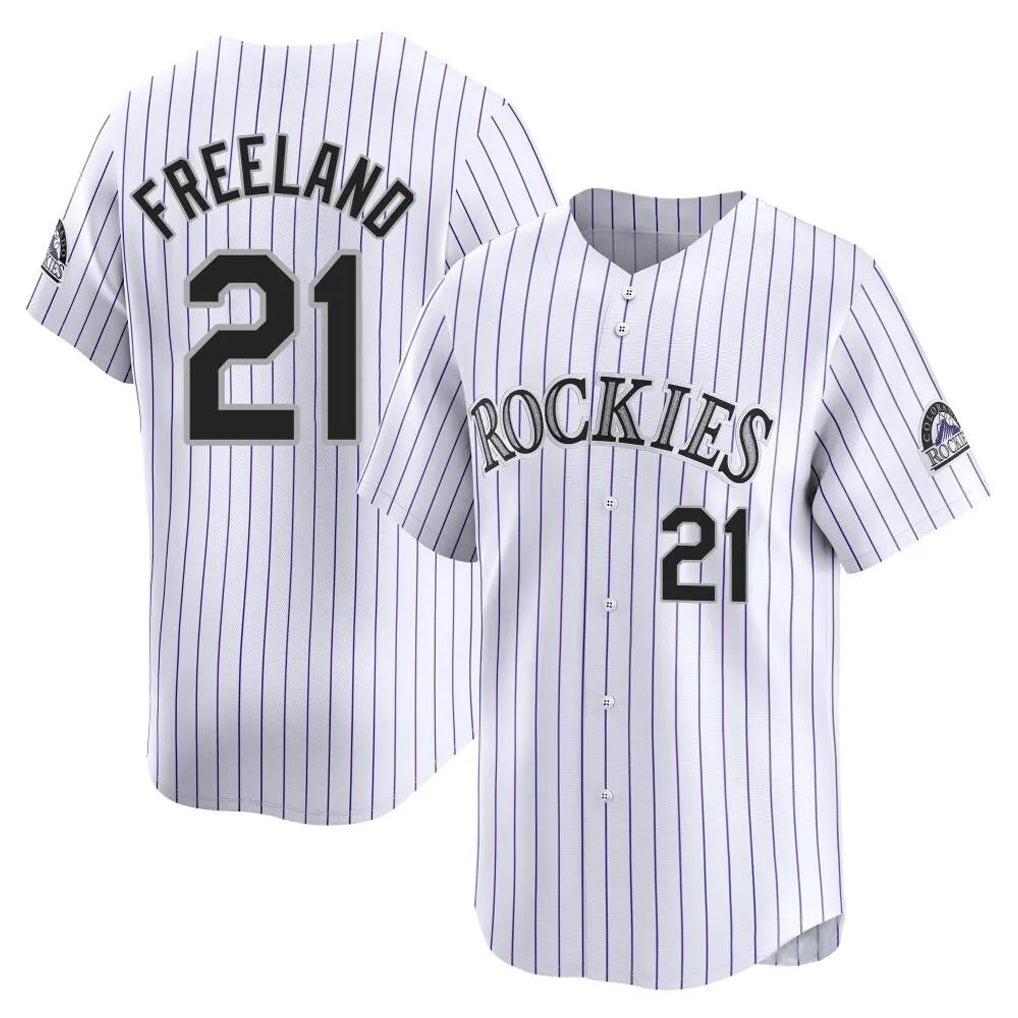 Jamed C.Rockies #21 Kyle Freeland Player White Limited Home Stitched Jerseys