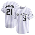 Jamed C.Rockies #21 Kyle Freeland Player White Limited Home Stitched Jerseys