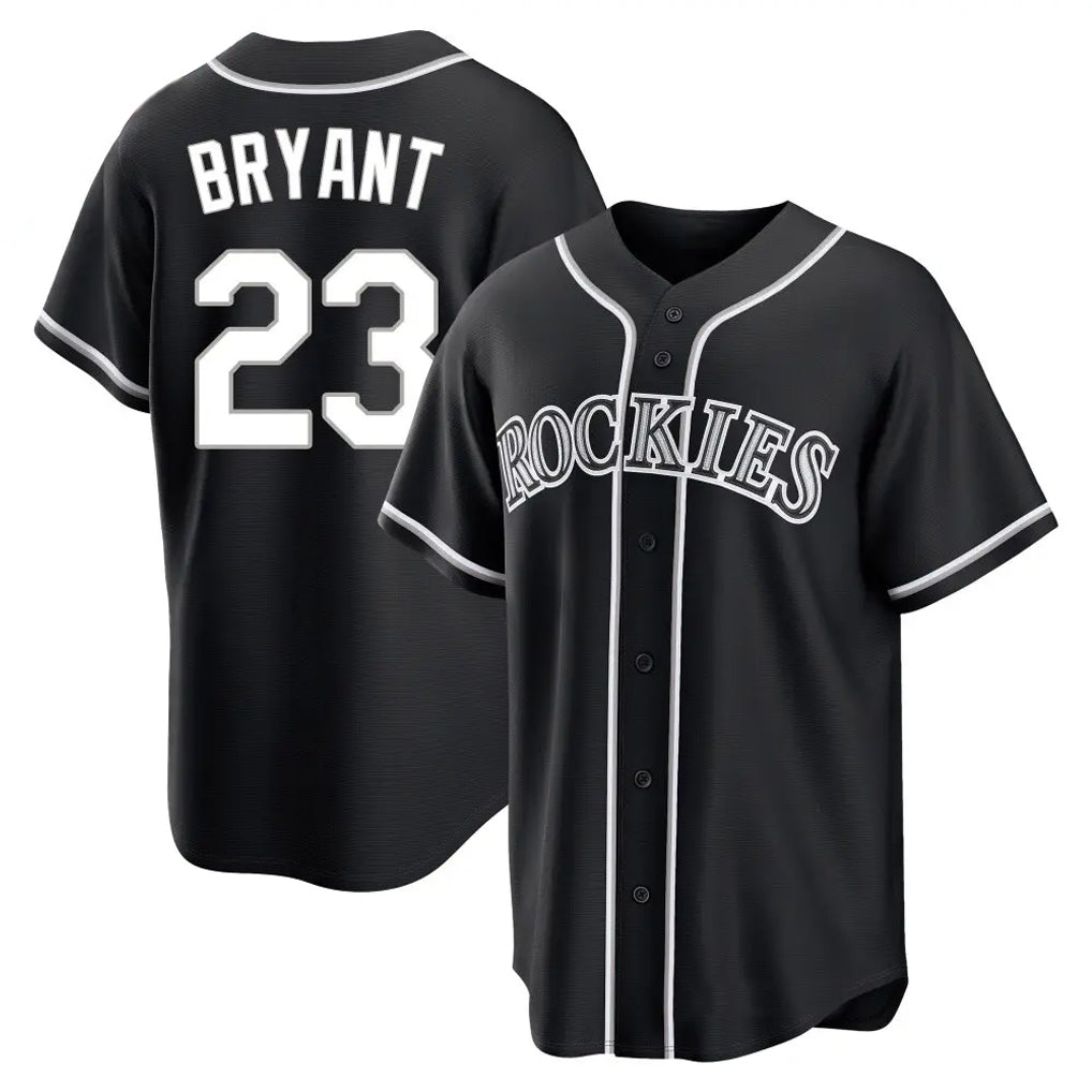 Jamed C.Rockies #23 Kris Bryant Player Black Fashion Out Home Game Stitched Jerseys