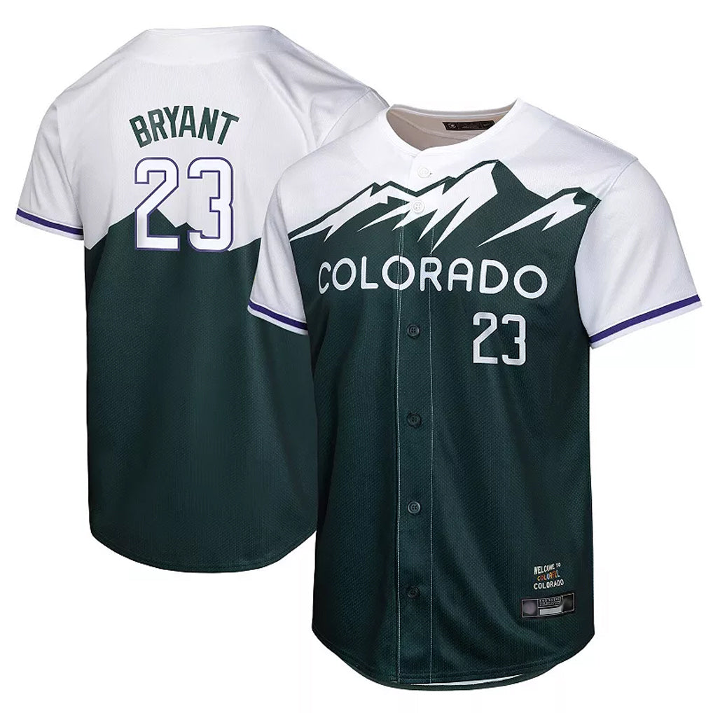 Jamed C.Rockies #23 Kris Bryant Player Green City Connect Limited Home Game Stitched Jerseys