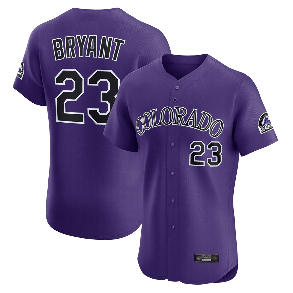 Jamed C.Rockies #23 Kris Bryant Player Purple Limited Elite Home Stitched Jerseys