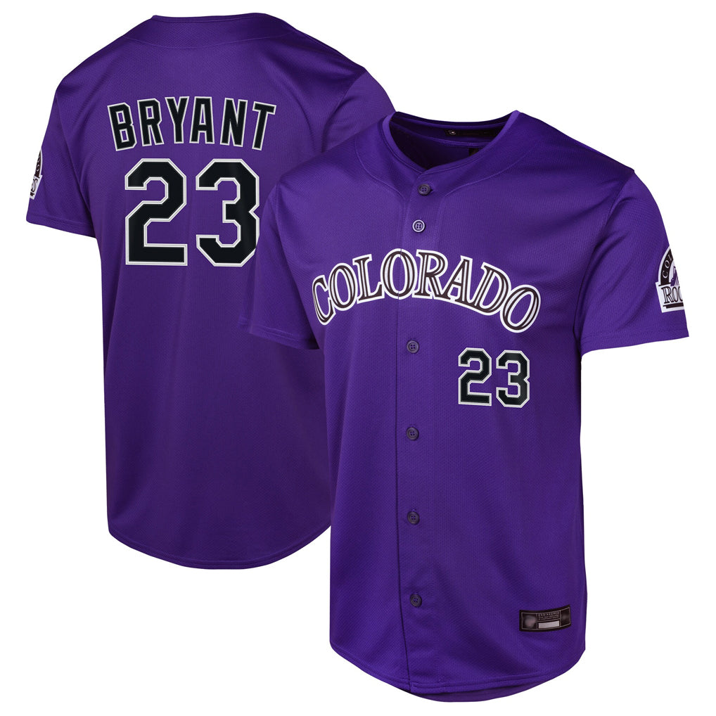 Jamed C.Rockies #23 Kris Bryant Player Purple Limited Home Game Stitched Jerseys