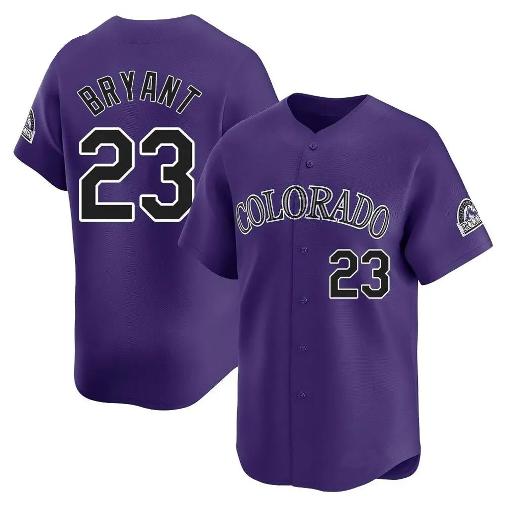 Jamed C.Rockies #23 Kris Bryant Player Purple Limited Home Stitched Jerseys