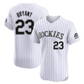 Jamed C.Rockies #23 Kris Bryant Player White Limited Elite Home Stitched Jerseys