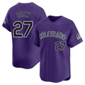 Jamed C.Rockies #27 Jordan Beck Player Purple Limited Home Stitched Jerseys