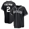 Jamed C.Rockies #2 Tyler Freeman Player Black Fashion Out Home Game Stitched Jerseys