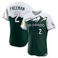 Jamed C.Rockies #2 Tyler Freeman Player Green City Connect Limited Elite Home Stitched Jerseys