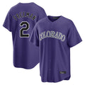 Jamed C.Rockies #2 Tyler Freeman Player Purple Game Home Stitched Jerseys
