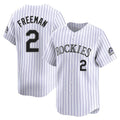 Jamed C.Rockies #2 Tyler Freeman Player White Limited Home Stitched Jerseys