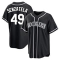 Jamed C.Rockies #49 Antonio Senzatela Player Black Fashion Out Home Game Stitched Jerseys
