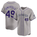 Jamed C.Rockies #49 Antonio Senzatela Player Gray Limited Home Stitched Jerseys