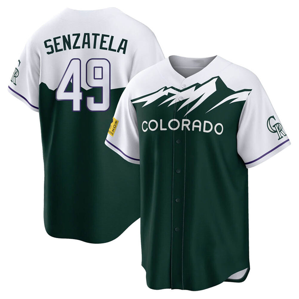 Jamed C.Rockies #49 Antonio Senzatela Player Green City Connect Home Game Stitched Jerseys