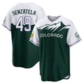 Jamed C.Rockies #49 Antonio Senzatela Player Green City Connect Home Game Stitched Jerseys