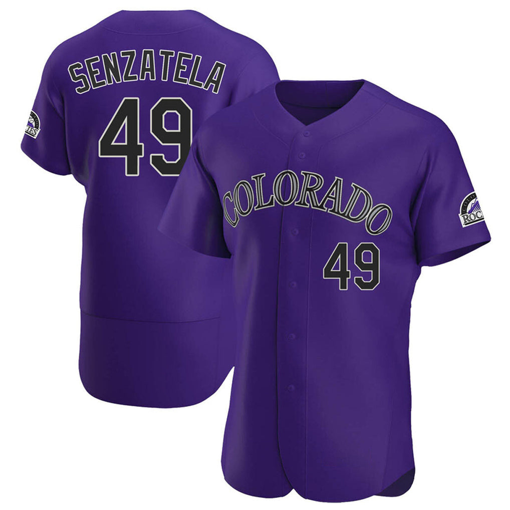 Jamed C.Rockies #49 Antonio Senzatela Player Purple Limited Elite Home Stitched Jerseys