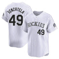 Jamed C.Rockies #49 Antonio Senzatela Player White Limited Home Stitched Jerseys