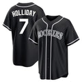 Jamed C.Rockies #7 Matt Holliday Player Black Fashion Out Home Game Stitched Jerseys