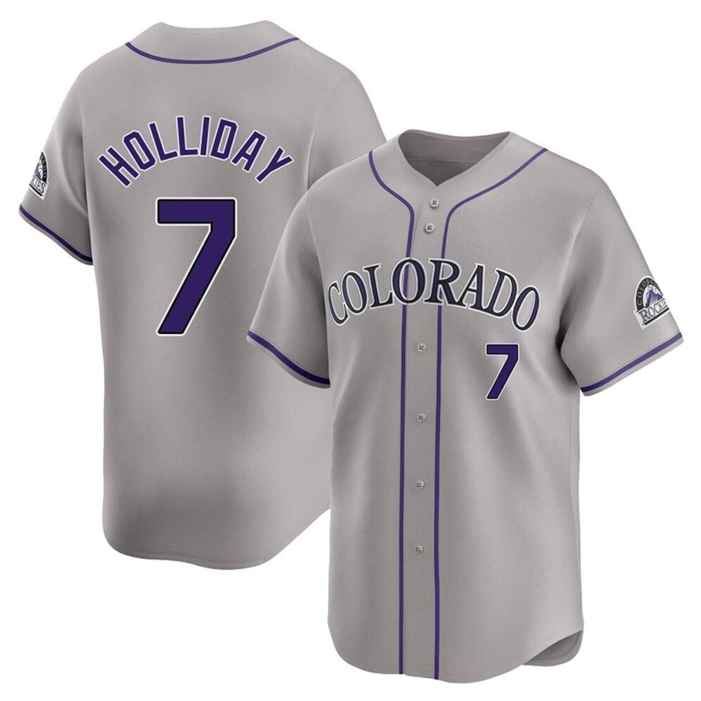 Jamed C.Rockies #7 Matt Holliday Player Gray Limited Home Stitched Jerseys