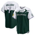 Jamed C.Rockies #7 Matt Holliday Player Green City Connect Home Game Stitched Jerseys