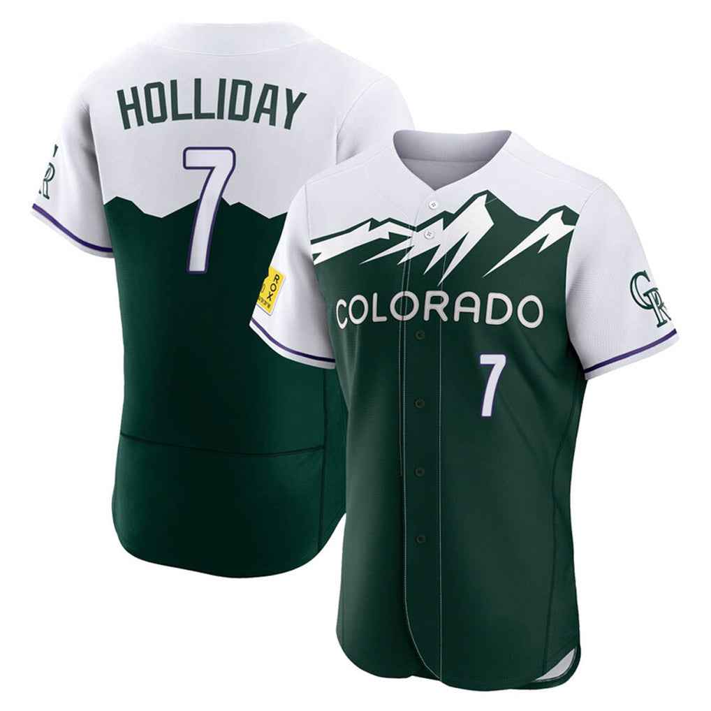 Jamed C.Rockies #7 Matt Holliday Player Green City Connect Limited Elite Home Stitched Jerseys