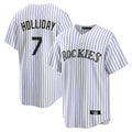 Jamed C.Rockies #7 Matt Holliday Player White Game Home Stitched Jerseys