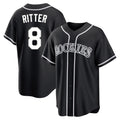 Jamed C.Rockies #8 Ryan Ritter Player Black Fashion Out Home Game Stitched Jerseys