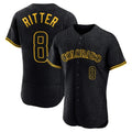 Jamed C.Rockies #8 Ryan Ritter Player Black Snake Skin City Limited Elite Home Stitched Jerseys