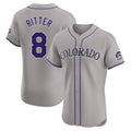 Jamed C.Rockies #8 Ryan Ritter Player Gray Limited Elite Home Stitched Jerseys