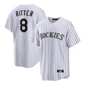 Jamed C.Rockies #8 Ryan Ritter Player White Game Home Stitched Jerseys