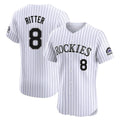Jamed C.Rockies #8 Ryan Ritter Player White Limited Elite Home Stitched Jerseys