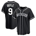 Jamed C.Rockies #9 Brenton Doyle Player Black Fashion Out Home Game Stitched Jerseys