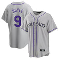 Jamed C.Rockies #9 Brenton Doyle Player Gray Game Home Stitched Jerseys
