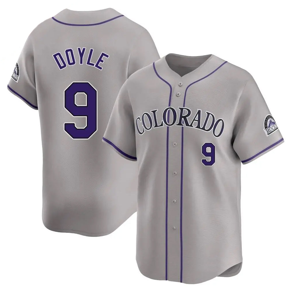 Jamed C.Rockies #9 Brenton Doyle Player Gray Limited Home Stitched Jerseys