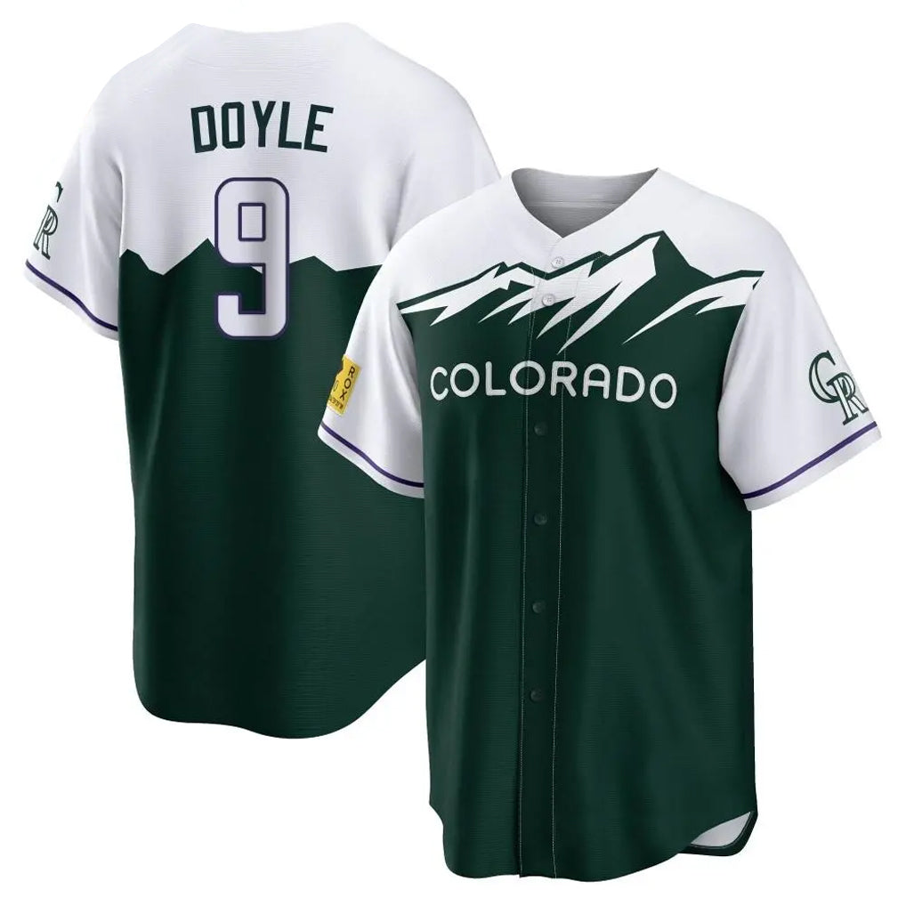Jamed C.Rockies #9 Brenton Doyle Player Green City Connect Home Game Stitched Jerseys