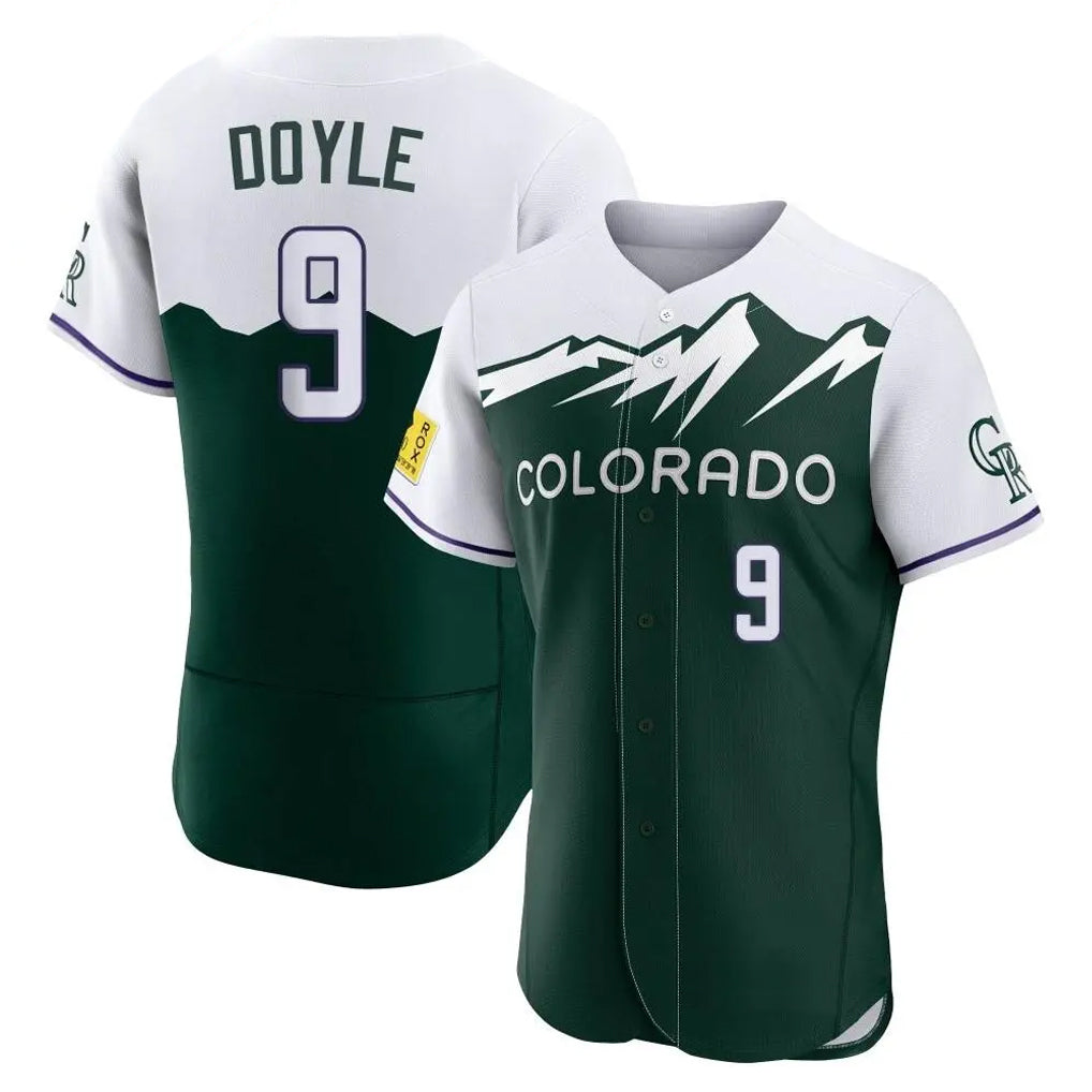 Jamed C.Rockies #9 Brenton Doyle Player Green City Connect Limited Elite Home Stitched Jerseys