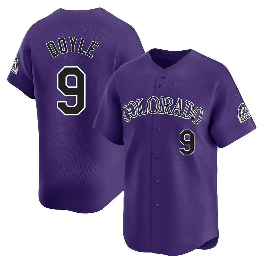 Jamed C.Rockies #9 Brenton Doyle Player Purple Limited Home Stitched Jerseys