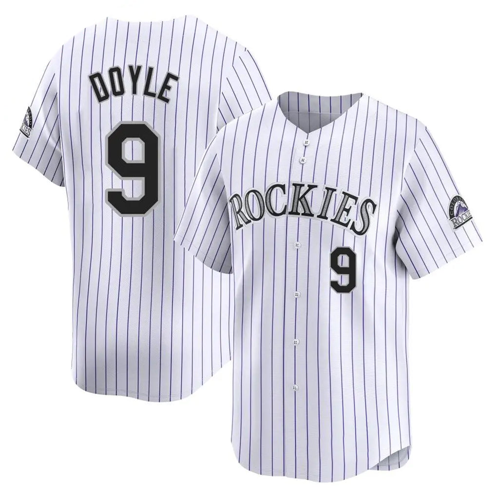 Jamed C.Rockies #9 Brenton Doyle Player White Limited Home Stitched Jerseys