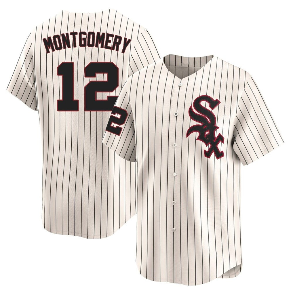 Jamed C.White Sox #12 Colson Montgomery Player Cream Cooperstown Collection Limited Home Stitched Jerseys