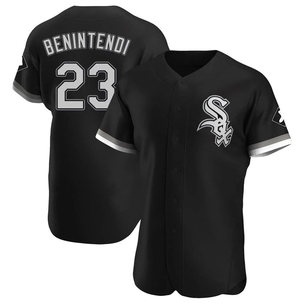 Jamed C.White Sox #23 Andrew Benintendi Player Black Limited Elite Home Stitched Jerseys
