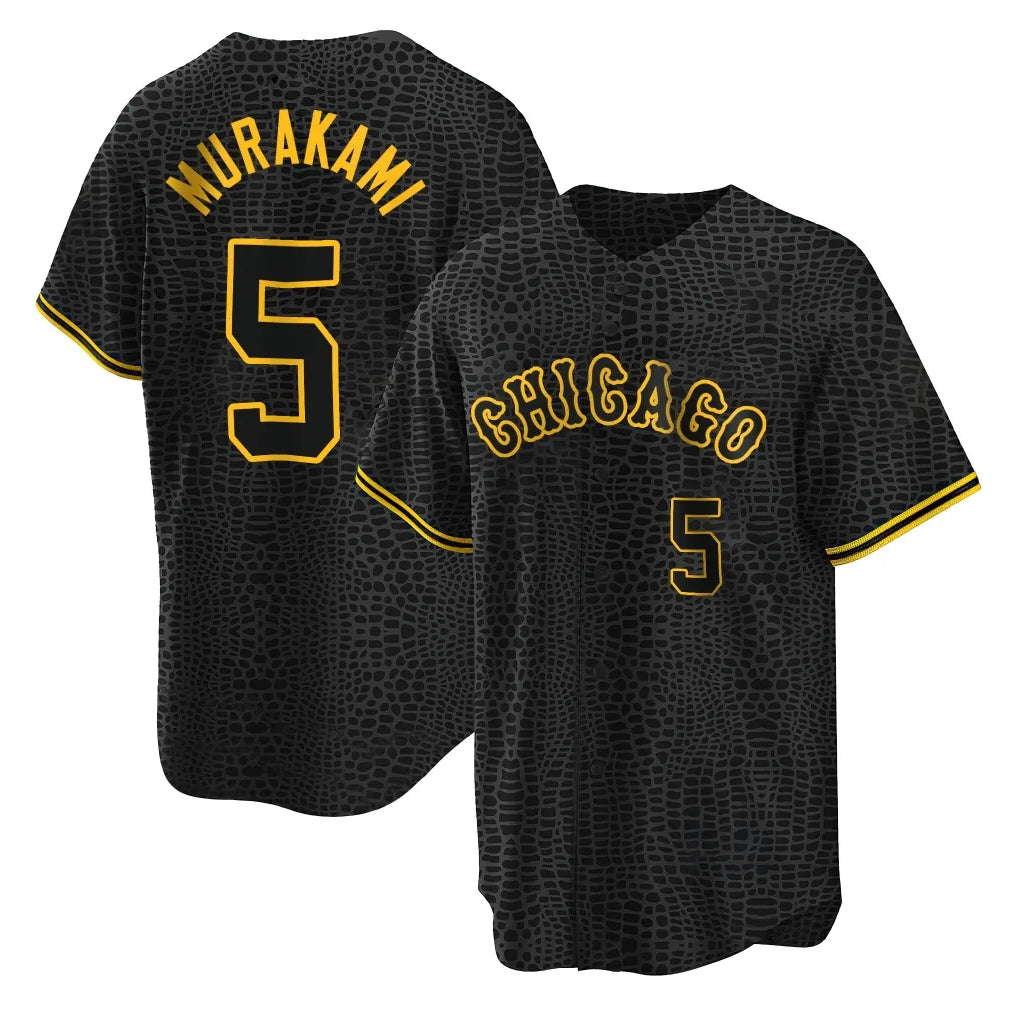 Jamed C.White Sox #5 Munetaka Murakami Player Black Snake Skin City Home Game Stitched Jerseys
