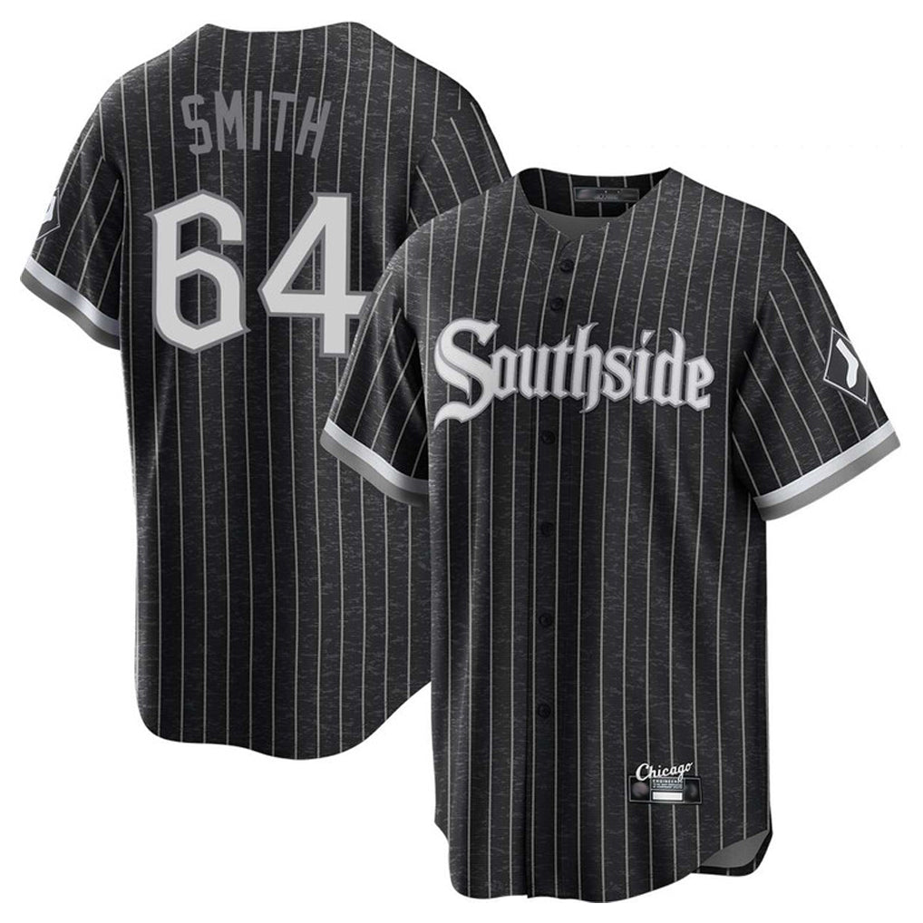 Jamed C.White Sox #64 Shane Smith Player Black City Connect Home Game Stitched Jerseys