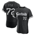 Jamed C.White Sox #72 Carlton Fisk Player Black City Connect Limited Elite Home Stitched Jerseys