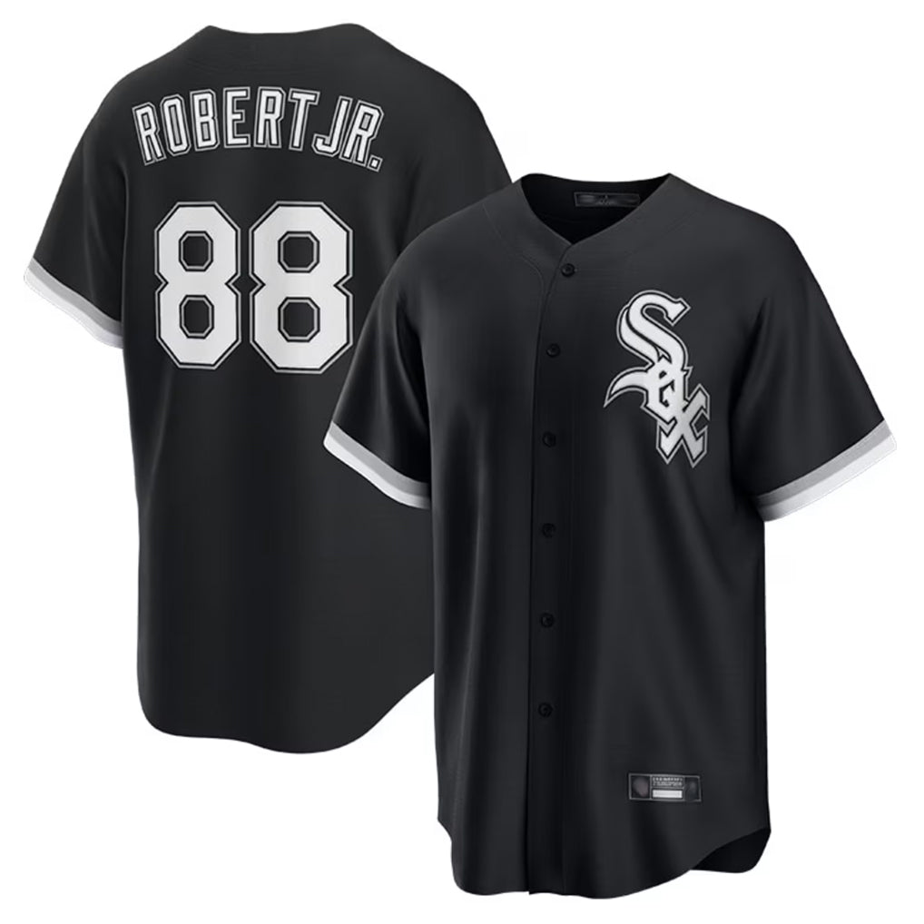 Jamed C.White Sox #88 Luis Robert Jr Player Black Home Game Stitched Jerseys
