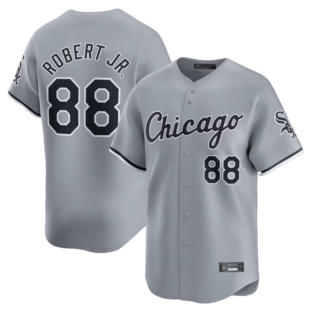 Jamed C.White Sox #88 Luis Robert Jr Player Gray Road Limited Home Stitched Jerseys