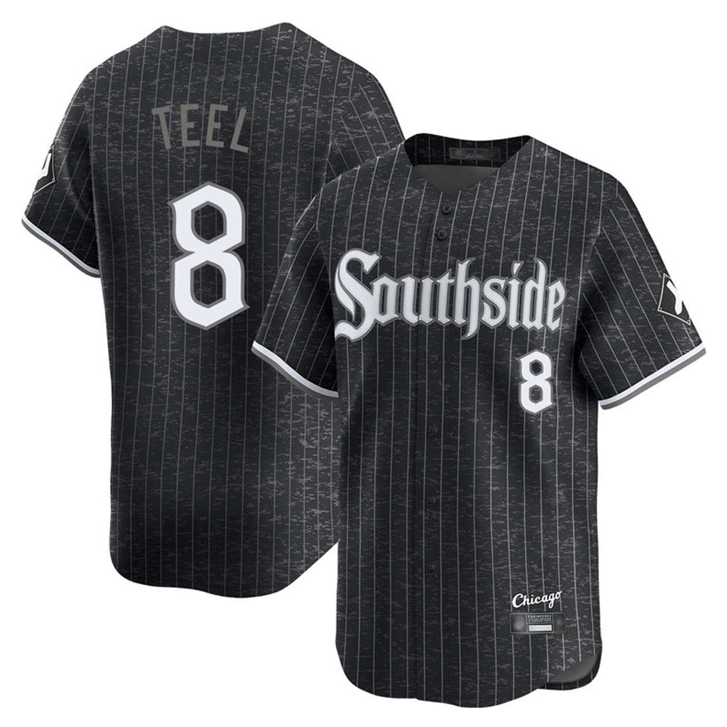 Jamed C.White Sox #8 Kyle Teel Player Black City Connect Limited Home Stitched Jerseys
