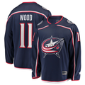 Jamed CB.Jackets #11 Miles Wood Navy Home Breakaway Jersey