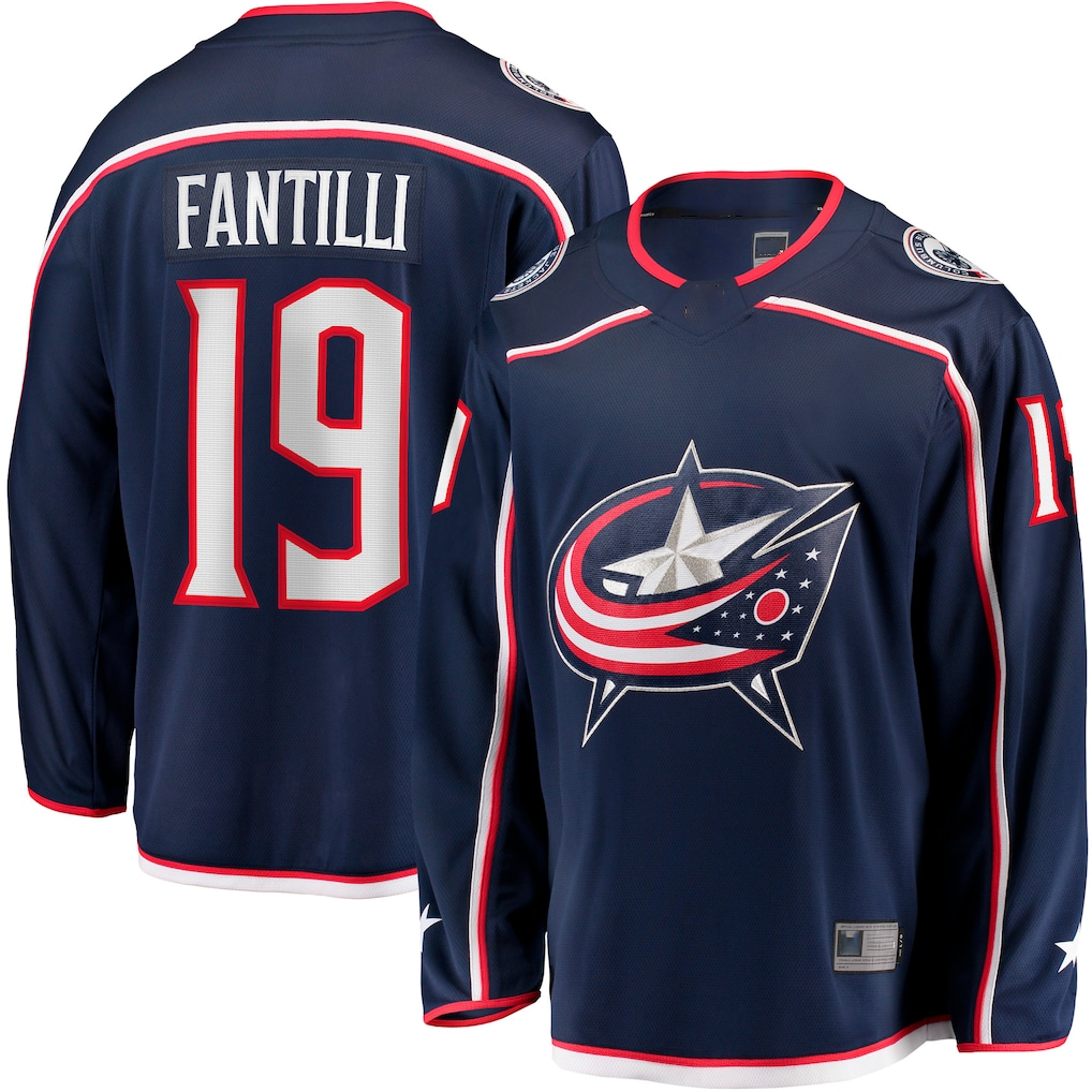 Jamed CB.Jackets #19 Adam Fantilli Navy Home Premium Jersey