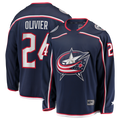Jamed CB.Jackets #24 Mathieu Olivier Navy Home Breakaway Jersey